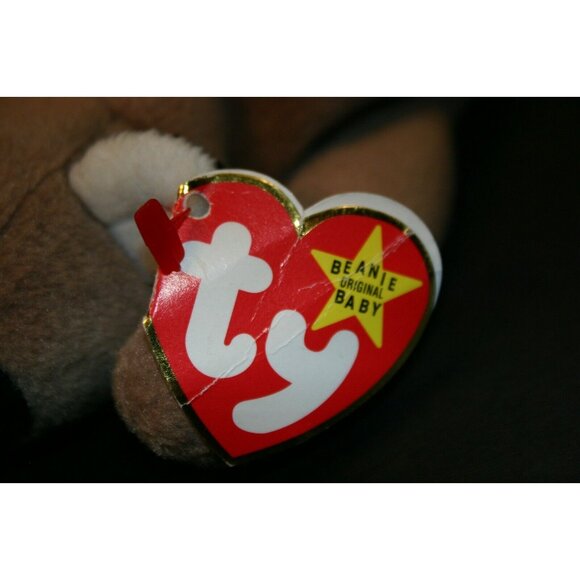Ty Beanie Baby Ringo Raccoon 1995 no stamp PVC Pellets errors retired 4014 NEW - Picture 4 of 9